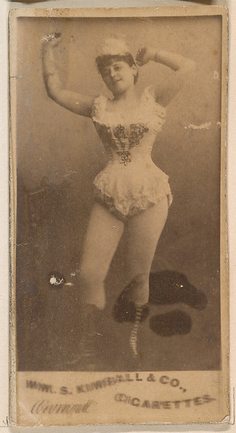 William S. Kimball & Company, Actress standing with arms above head, from the Actresses series (N203) issued by Wm. S. Kimball & Co.
