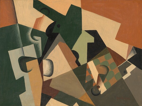 Juan Gris, Glass and Checkerboard