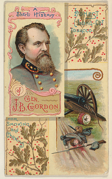 W. Duke, Sons & Co., A Short History of General J. B. Gordon, from the Histories of Generals series (N114) issued by W. Duke, Sons & Co. to promote Honest Long Cut Smoking and Chewing Tobacco