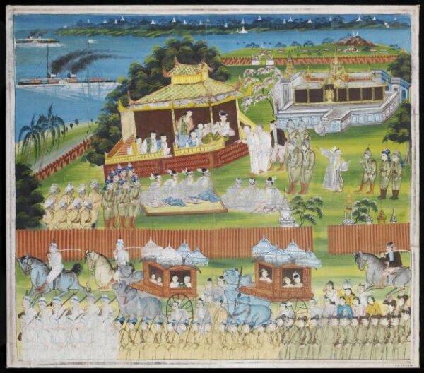 Unknown, The departure of King Thibaw from Mandalay