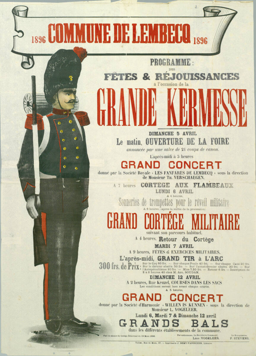 Anonym, 1896; COMMUNE DE LEMBECQ; GRANDE KERMESSE