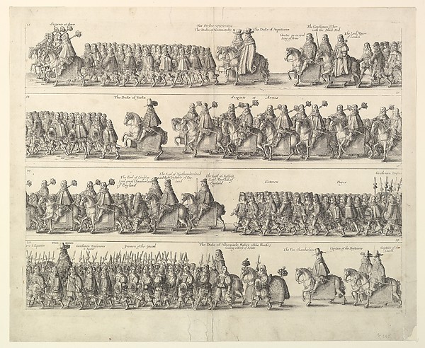 Wenceslaus Hollar, Coronation Procession of Charles II Through (from John Ogilby's "The Entertainment of...Charles II," London, 1662)