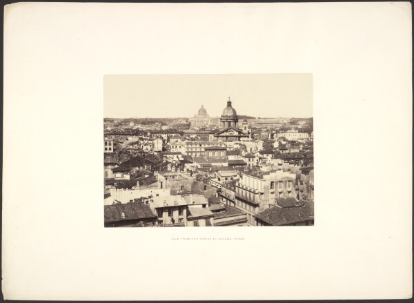 Giorgio Sommer, View from the Stairs di Spagna, Rome