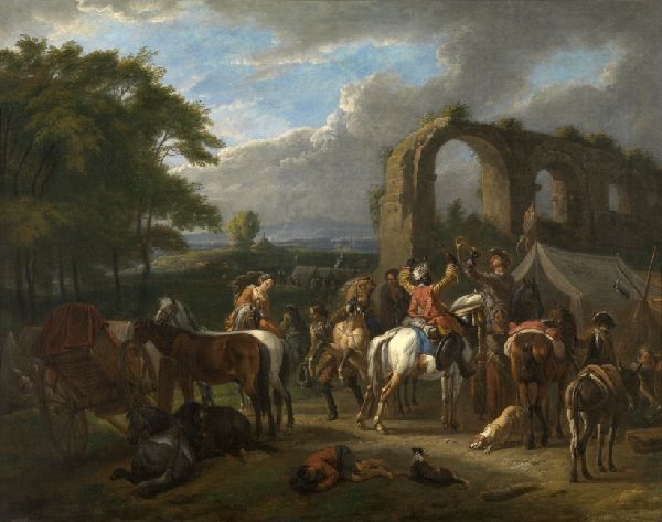 Pieter van Bloemen, Horseman's Scene