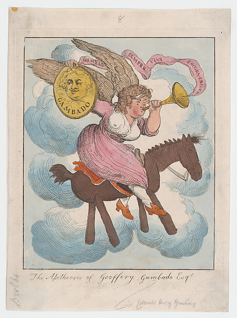 Thomas Rowlandson, The Apotheosis of Geoffery Gambade Esqr