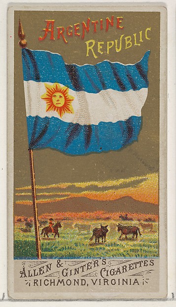 Allen & Ginter, Argentine Republic, from Flags of All Nations, Series 1 (N9) for Allen & Ginter Cigarettes Brands