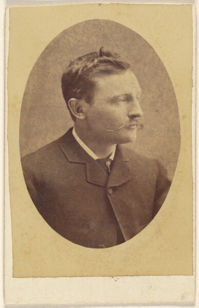 Unknown, [Unidentified man with waxed moustache]