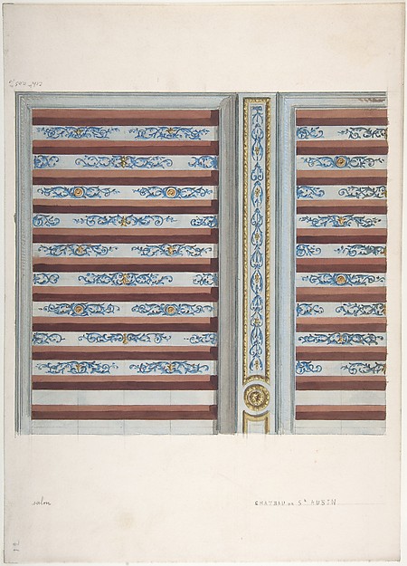 Jules-Edmond-Charles Lachaise, Design for Ceiling, Château de St. Aubin