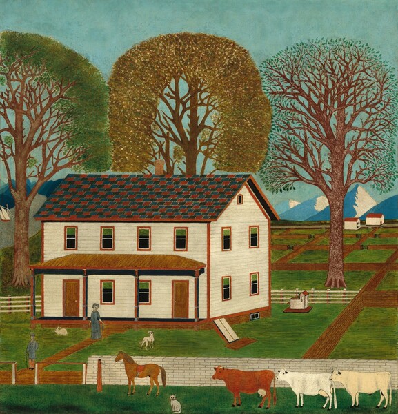 American 19th Century, Farmhouse in Mahantango Valley