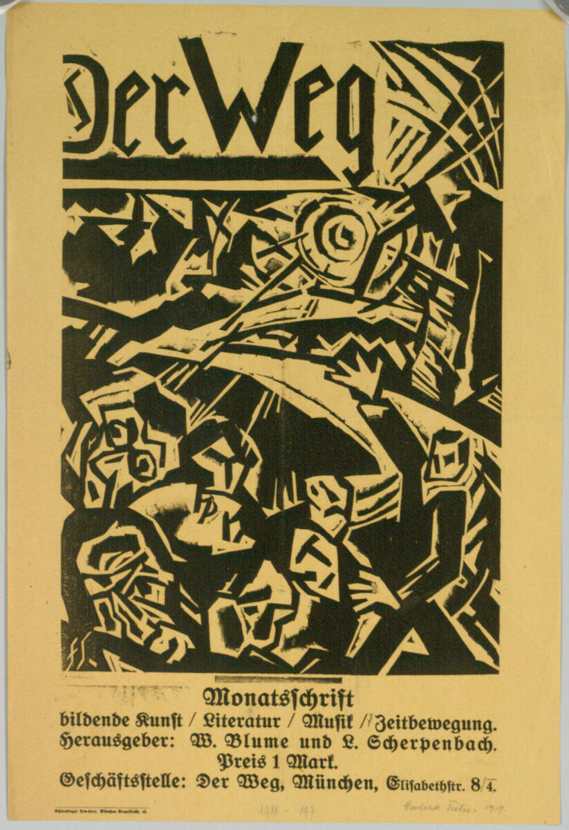 Anonym, Der Weg; Montasschrift; bildende Kunst; Literatur; Musik; Zeitbewegung