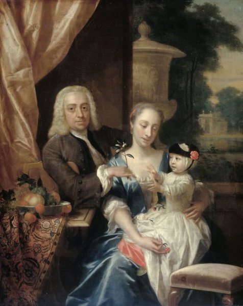 Philip van Dijk, Isaac Parker, His Wife Justina Johanna Ramskrammer and Their Son Willem Alexander
