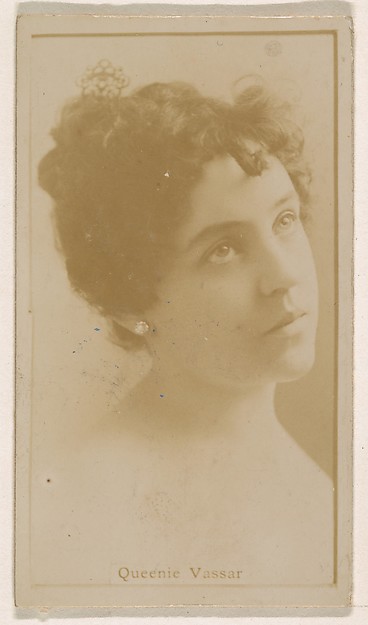 Kinney Brothers Tobacco Company, Queenie Vassar, from the Actresses series (N245) issued by Kinney Brothers to promote Sweet Caporal Cigarettes