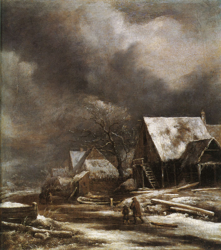 Jacob van Ruisdael, A Village in Winter