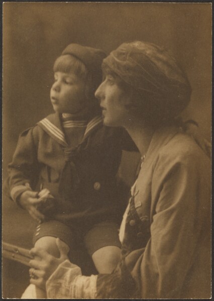 Louis Fleckenstein, [Portrait of a Mother and Child in Sailor Suit]