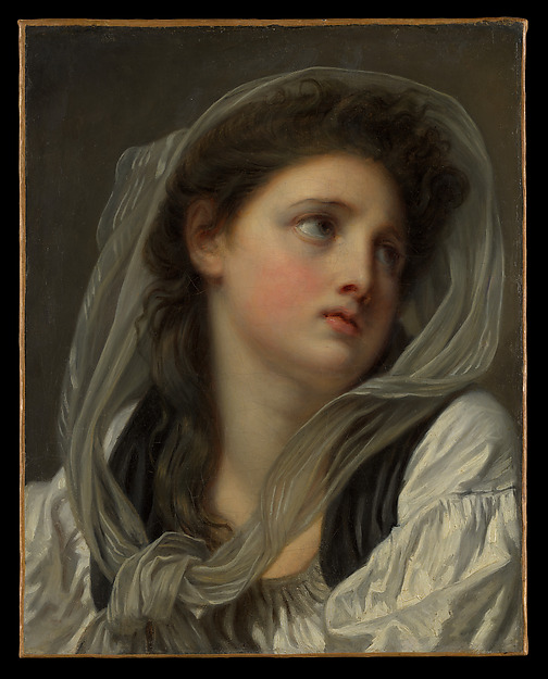 Jean-Baptiste Greuze, Head of a Young Woman