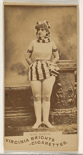 Allen & Ginter, Miss Baker, from the Actors and Actresses series (N45, Type 1) for Virginia Brights Cigarettes