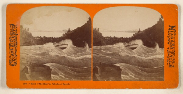 George E. Curtis, "Maid of the Mist" in Whirlpool Rapids. [Niagara Falls, New York]