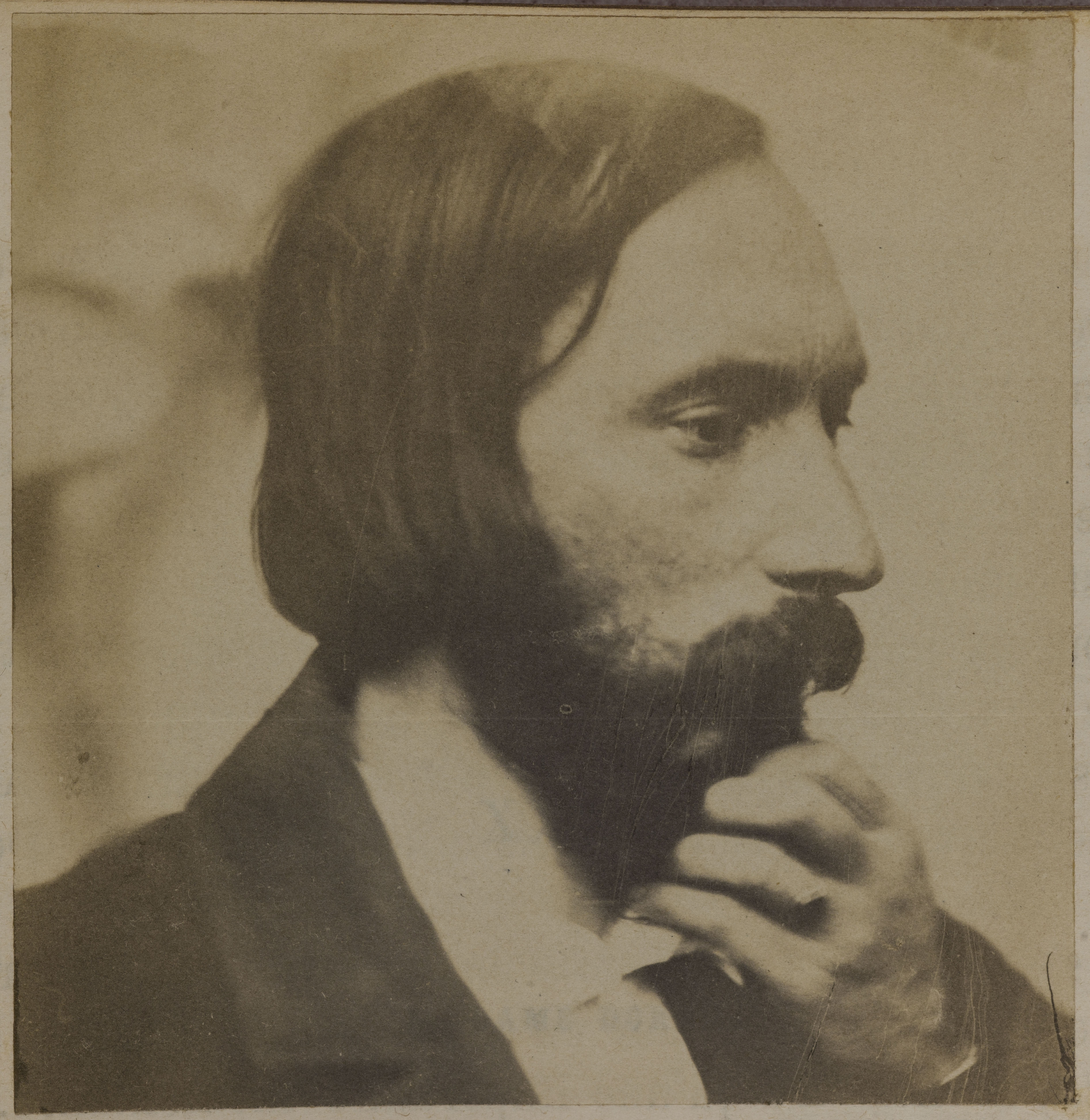 Auguste Vacquerie, Autoportrait d'Auguste Vacquerie, profil droit (dans ouvrage "Profils et grimaces" d'Auguste Vacquerie