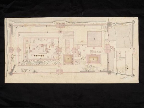 Unknown, Two Ground plans of the choultry of Tirumala Nayak at Madura