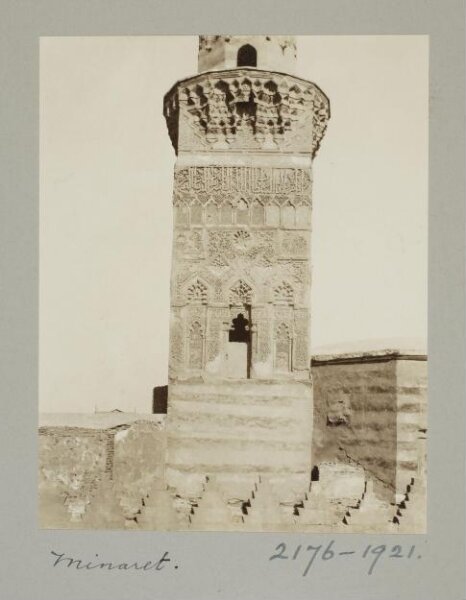 K.A.C. Creswell, Minaret of the funerary madrasa of Mamluk Sultan al-Nasir Muhammad ibn Qalawun, Cairo