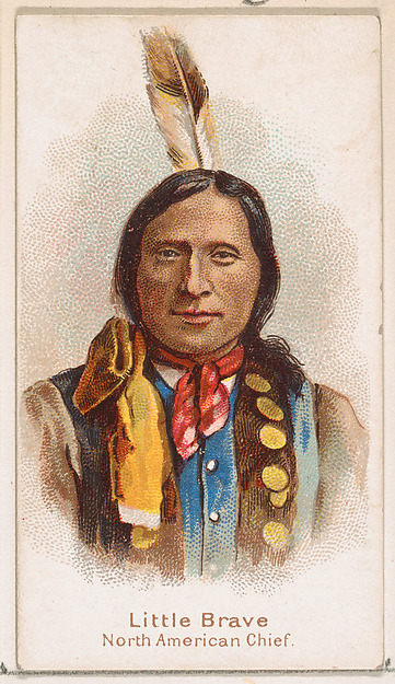William S. Kimball & Company, Little Brave, North American Chief, from the Savage and Semi-Barbarous Chiefs and Rulers series (N189) issued by Wm. S. Kimball & Co.