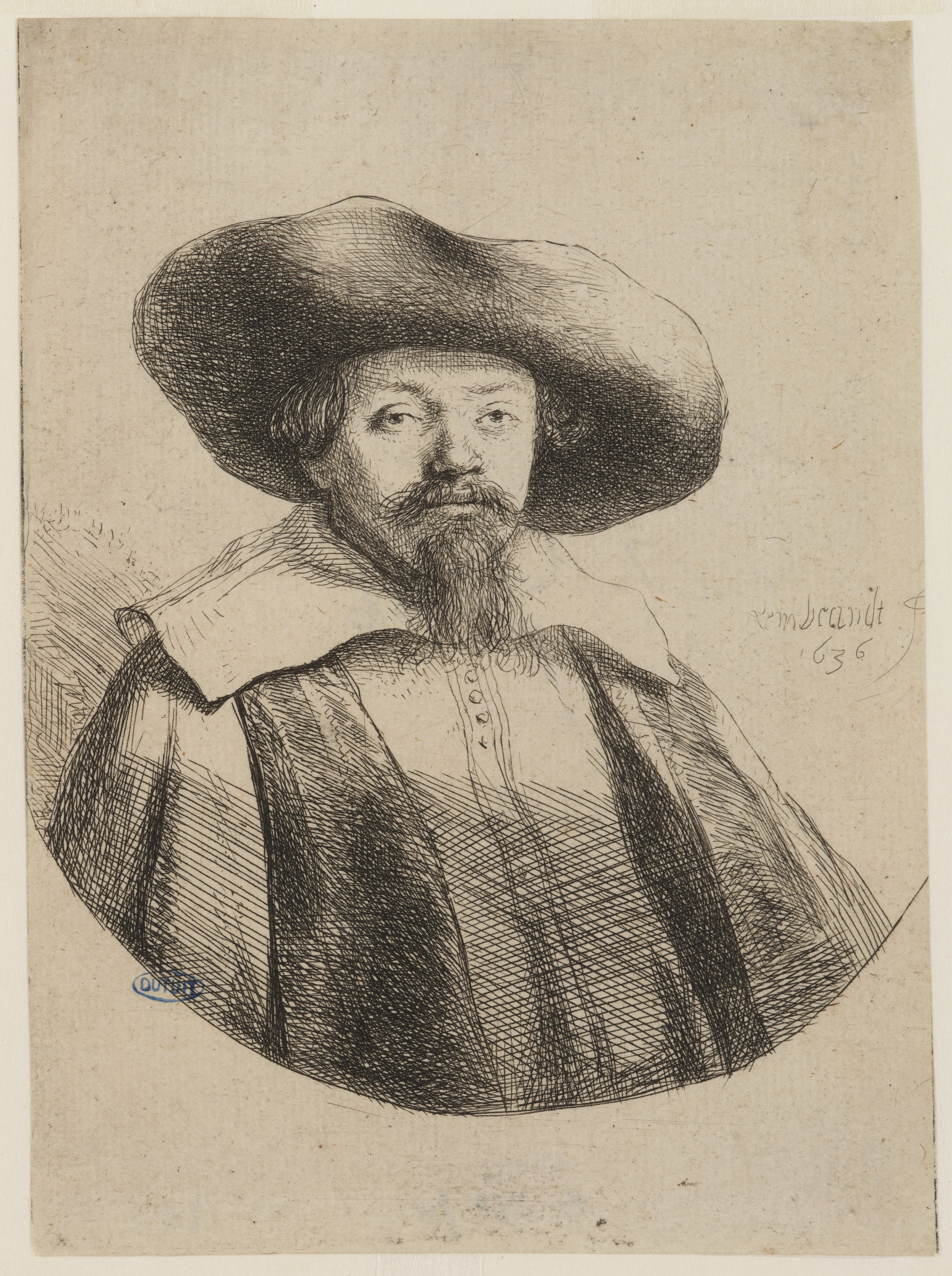 Rembrandt, Manasseh Ben Israël (Bartsch 269)
