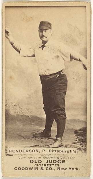 Goodwin & Company, James "Hardie" Harding Henderson, Pitcher, Pittsburgh, from the Old Judge series (N172) for Old Judge Cigarettes