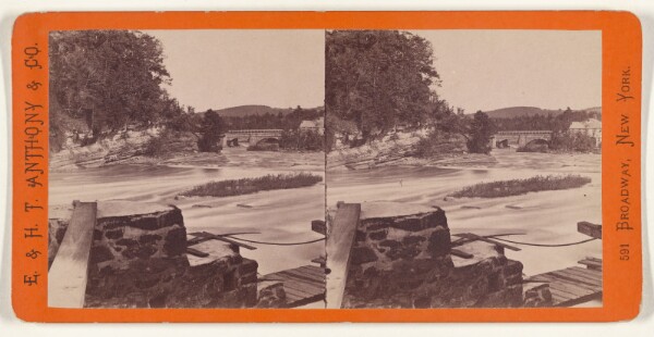 Edward and Henry T. Anthony & Co., Looking down Rondout Creek from the Mill. [High Falls, N.Y.]