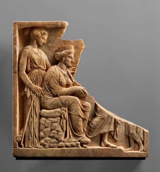 Unknown, Votive Relief to Demeter and Kore