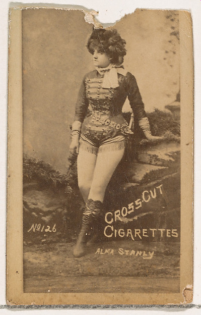 W. Duke, Sons & Co., Card Number 126, Alma Stanley, from the Actors and Actresses series (N145-1) issued by Duke Sons & Co. to promote Cross Cut Cigarettes