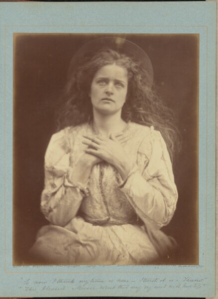 Julia Margaret Cameron, "So now I think my time is near - I trust it is - I know, the blessed Music went that way my soul will have to go"