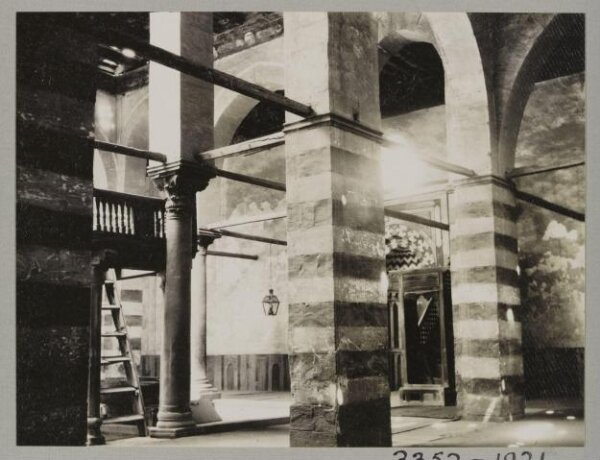 K.A.C. Creswell, Interior view in the funerary mosque of Mamluk Amir Manjak al-Yusufi, Cairo