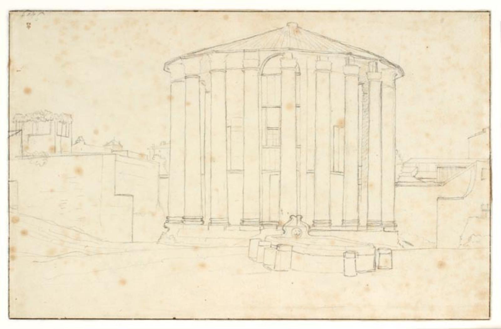 C.W. Eckersberg, Studie til Vestatemplet.