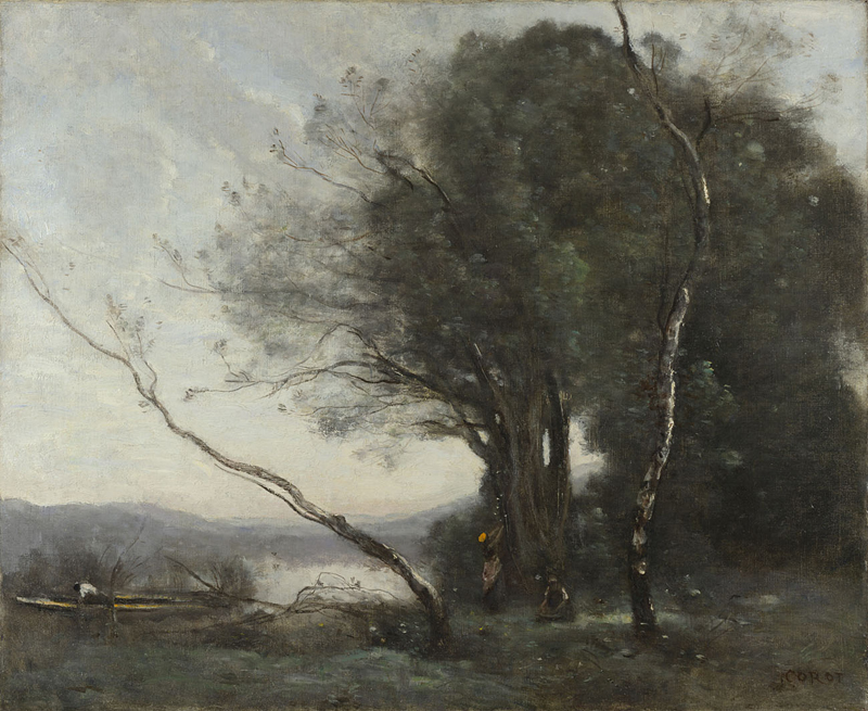Jean-Baptiste Camille Corot, The Leaning Tree Trunk