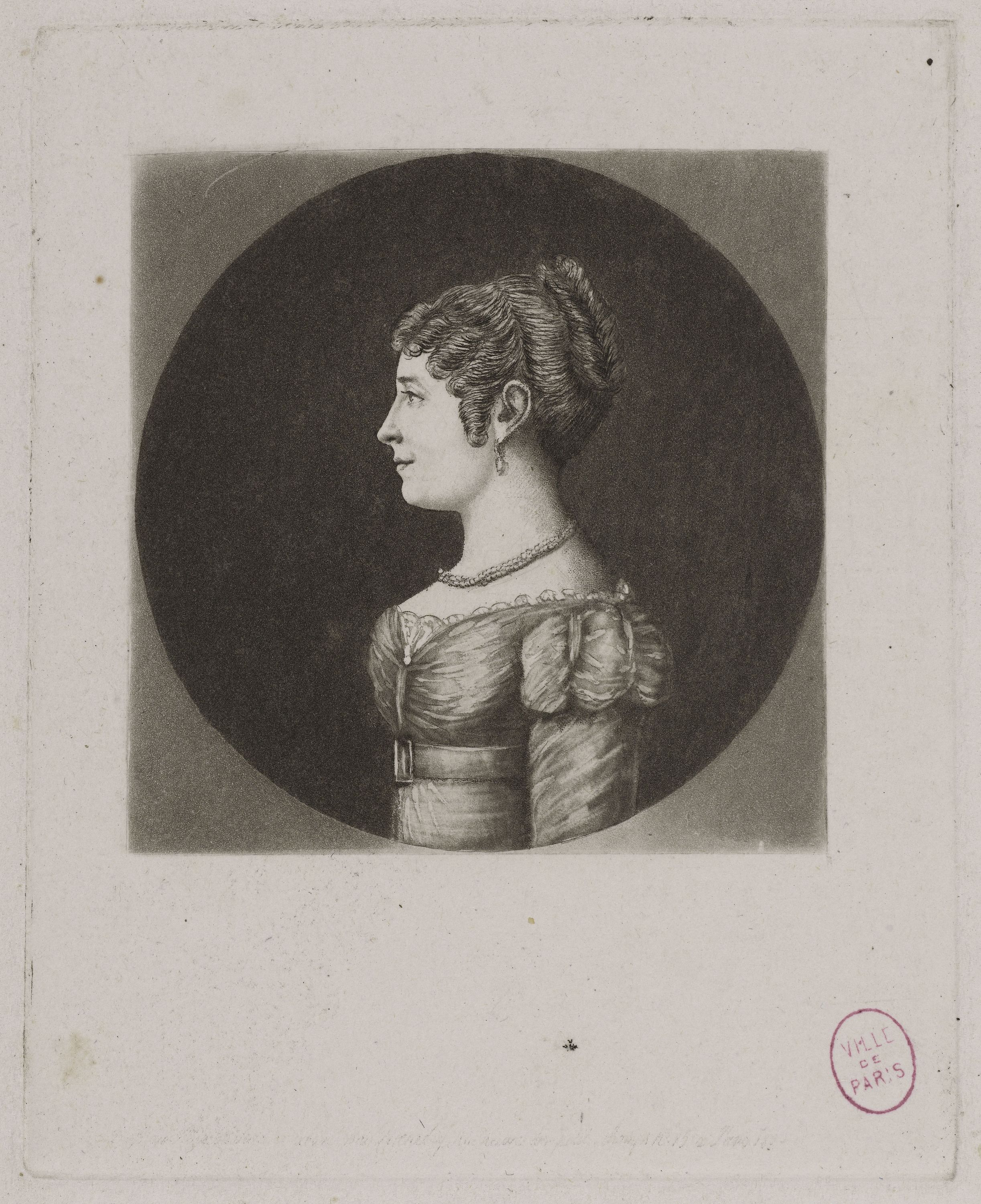 Edmé Quenedey, Portrait d'une femme, fin XVIIIème siècle/début XIXème siècle