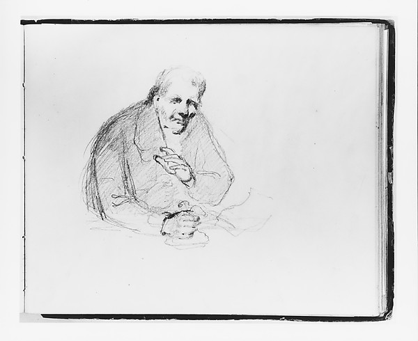 Francis William Edmonds, Man Speaking (from Sketchbook)