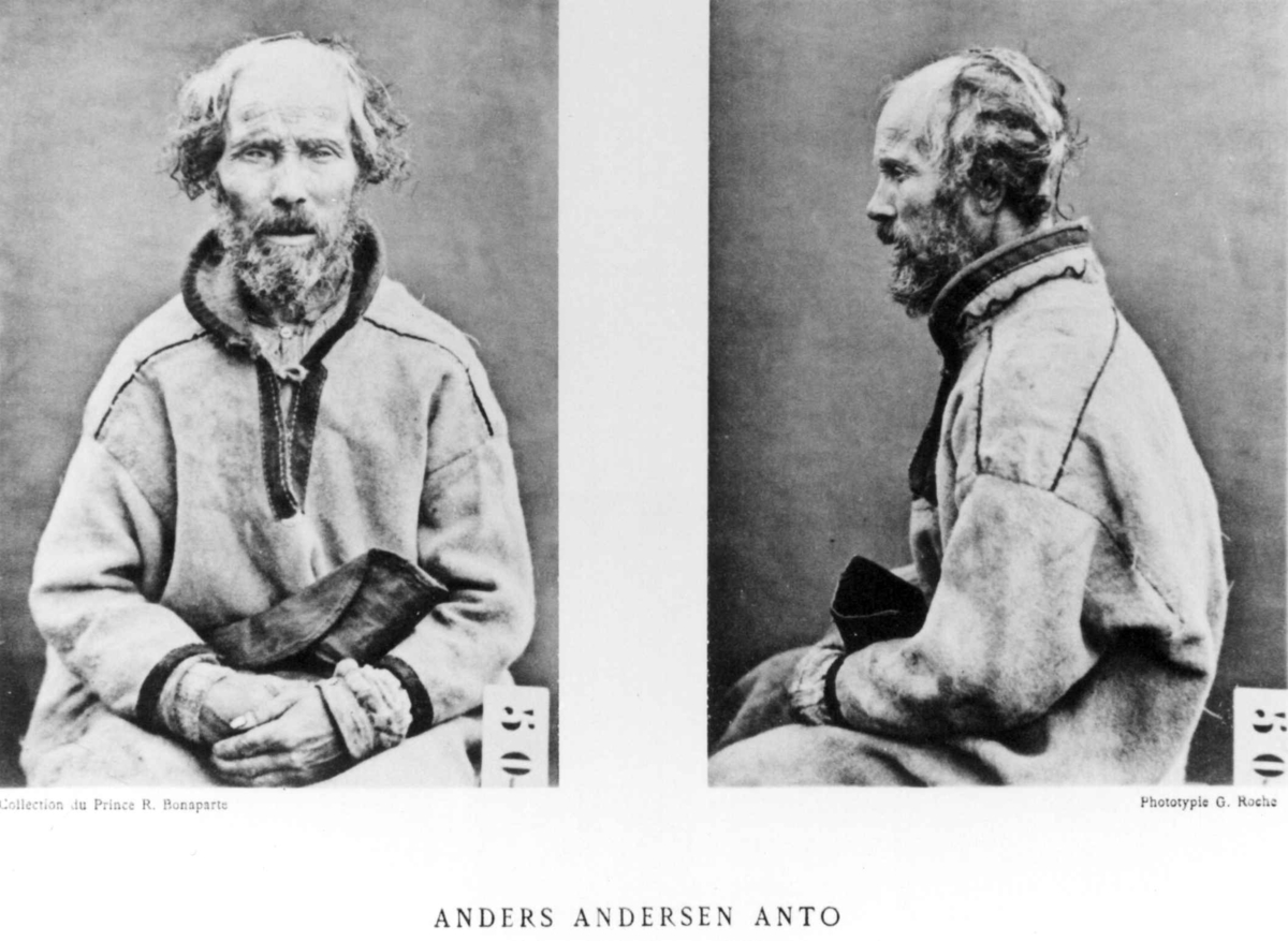 G. Roche, Roland Bonaparte sin samling. Portrett av Anders Andersen Anto. Inngår i Bonapartes sameportretter som nr. 50. Bonaparte