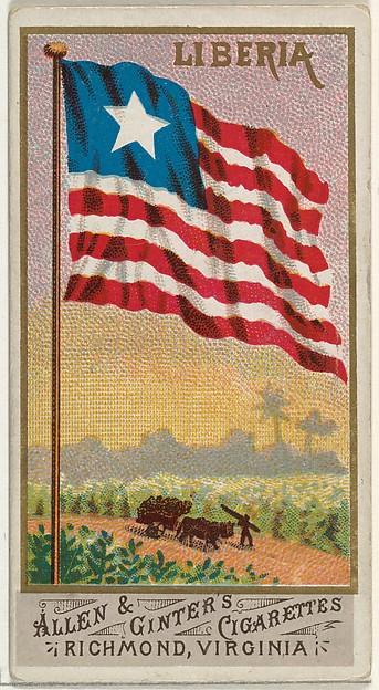 Allen & Ginter, Liberia, from Flags of All Nations, Series 1 (N9) for Allen & Ginter Cigarettes Brands