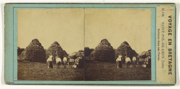 Unknown, Voyage en Bretagne. Saint-Pol-de-Leon (Finistere) Batteurs dans une Ferme.