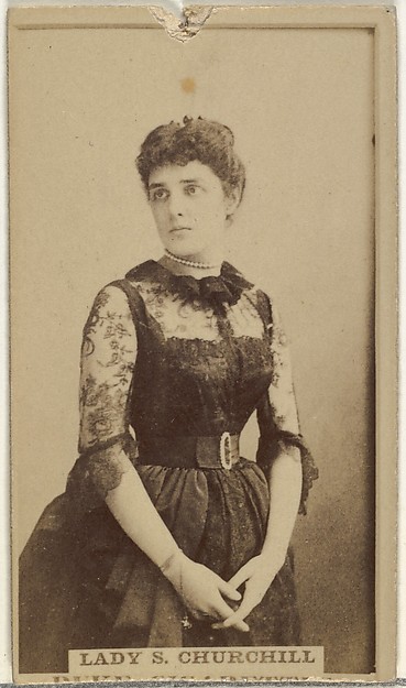 W. Duke, Sons & Co., Lady S. Churchill, from the Actors and Actresses series (N145-7) issued by Duke Sons & Co. to promote Duke Cigarettes