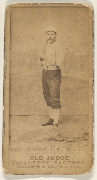 Goodwin & Company, Richardson, Left Field, Boston, from the Old Judge series (N172) for Old Judge Cigarettes