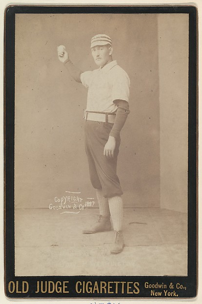 Goodwin & Company, O'Day, Pitcher, Washington, from the series Old Judge Cigarettes