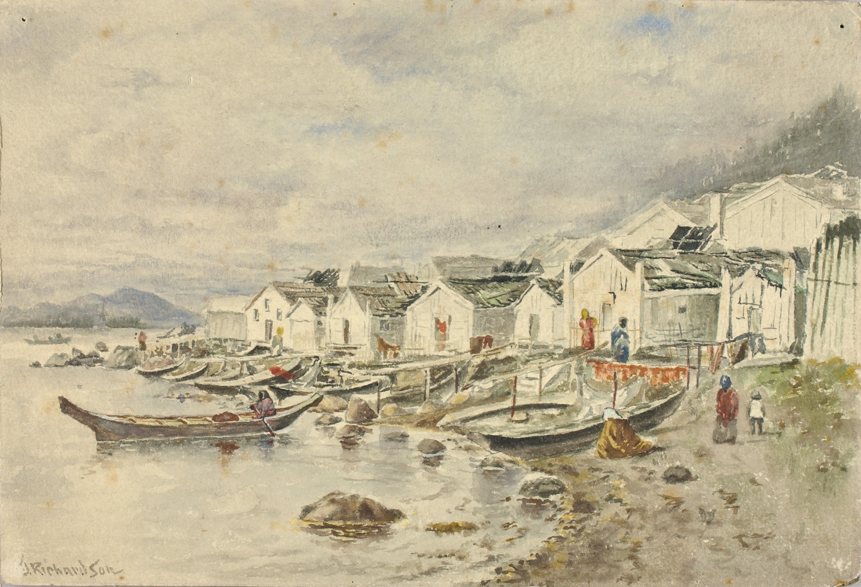 Theodore J. Richardson, The Ranch Native Village, Sitka, 1884