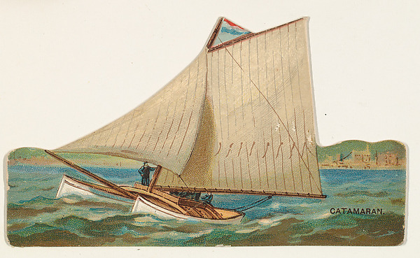 W. Duke, Sons & Co., Catamaran, from the Types of Vessels series (N139) issued by Duke Sons & Co. to promote Honest Long Cut Tobacco