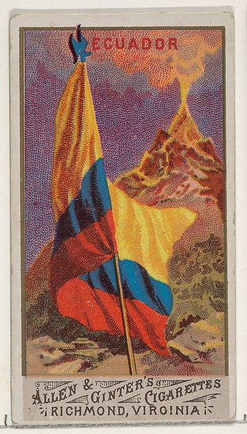 Allen & Ginter, Ecuador, from Flags of All Nations, Series 1 (N9) for Allen & Ginter Cigarettes Brands