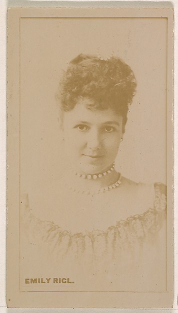 Kinney Brothers Tobacco Company, Emily Rigl, from the Actresses series (N245) issued by Kinney Brothers to promote Sweet Caporal Cigarettes