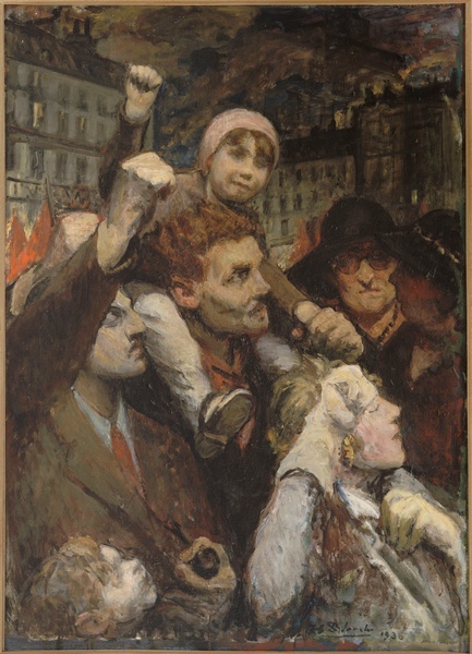 Jacques-Émile Blanche, Manifestation populaire
