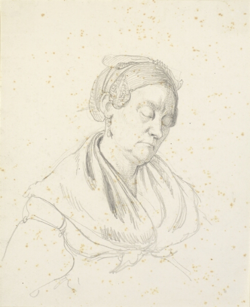 Wilhelm Marstrand, Sovende kone. Brystbillede