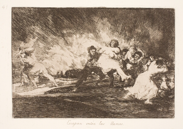 Francisco de Goya, De flygter gennem flammerne (41)