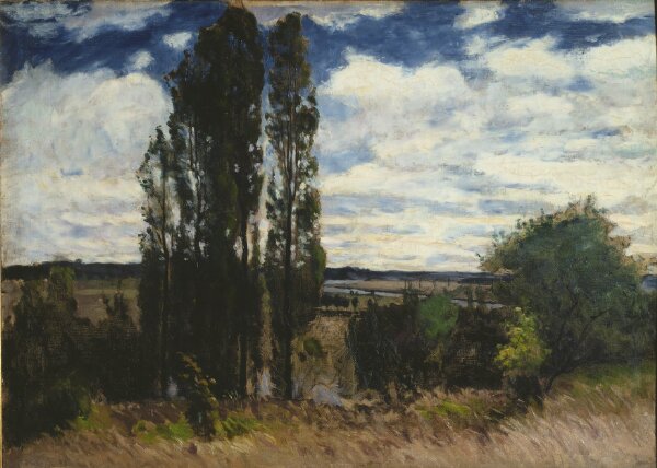Carl Fredrik Hill, Seine-landskap med popplar